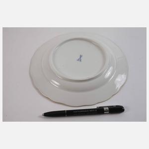 Meissen Paar Obstteller mit Blaufond