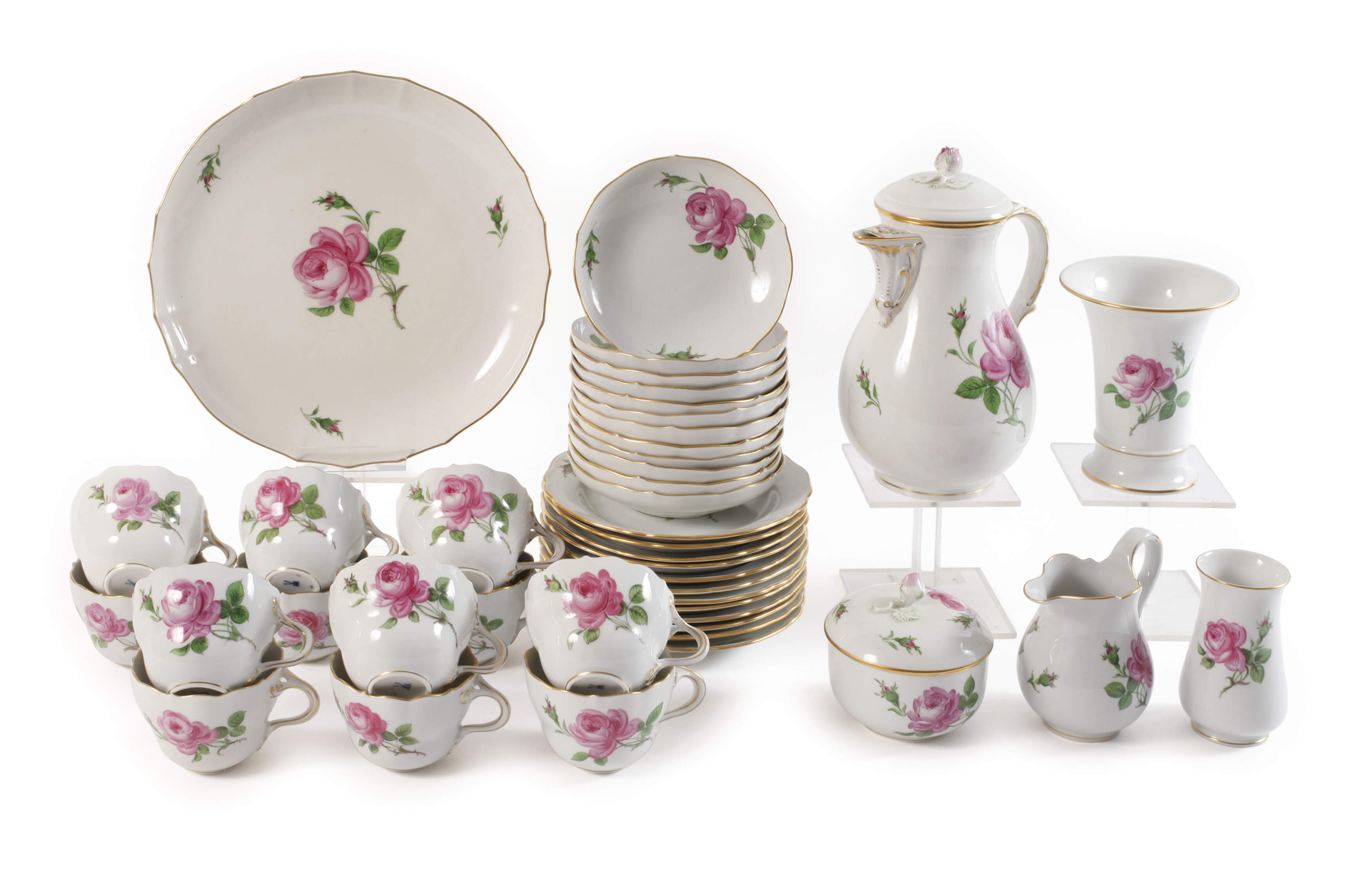 Meissen Kaffeeservice "Rote Rose"