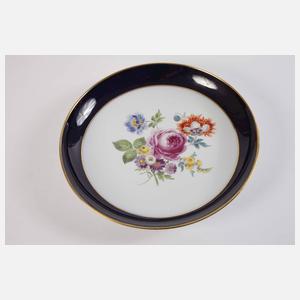 Meissen Schale "Blumenbukett" mit Blaufond
