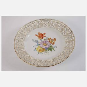 Meissen Durchbruchschale "Blumenbukett"