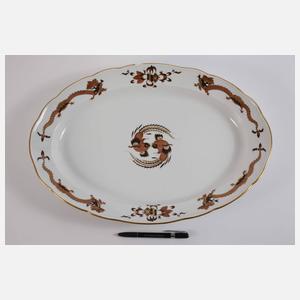 Meissen sechs Teller und Platte "Reicher Drache"