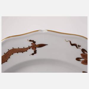 Meissen sechs Teller und Platte "Reicher Drache"