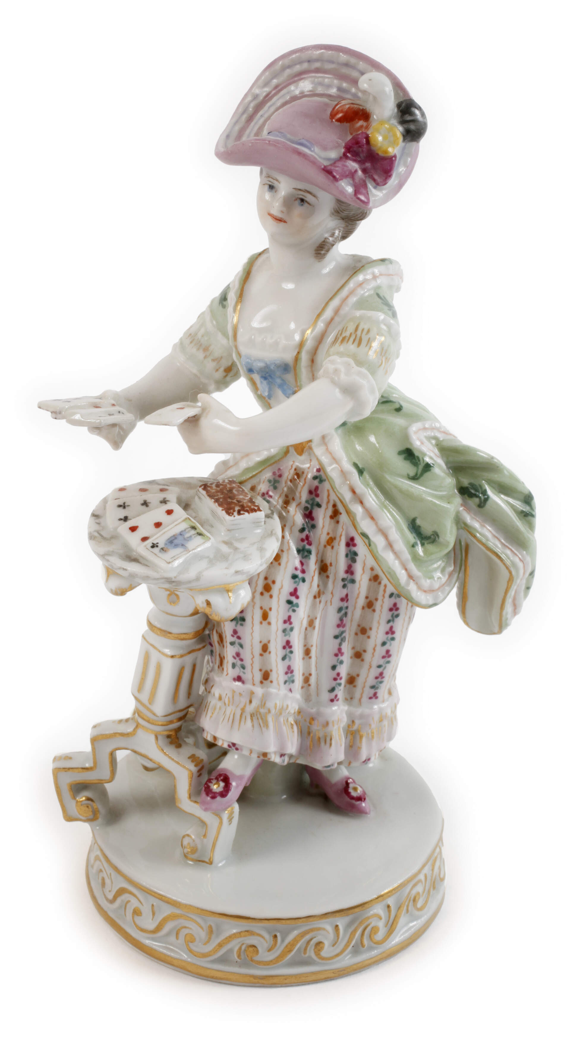 Meissen "Mädchen als Kartenlegerin"