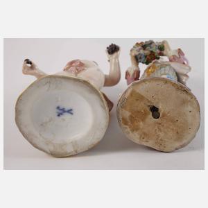 Meissen Gärtnerkind und Jahreszeitenfigur