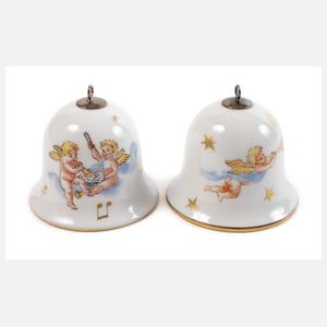 Meissen zwei kleine Glocken "Musizierende Engel"