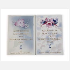 Meissen zwei Wandplatten für Fachgeschäft