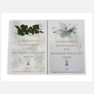 Meissen zwei Wandplatten für Fachgeschäft