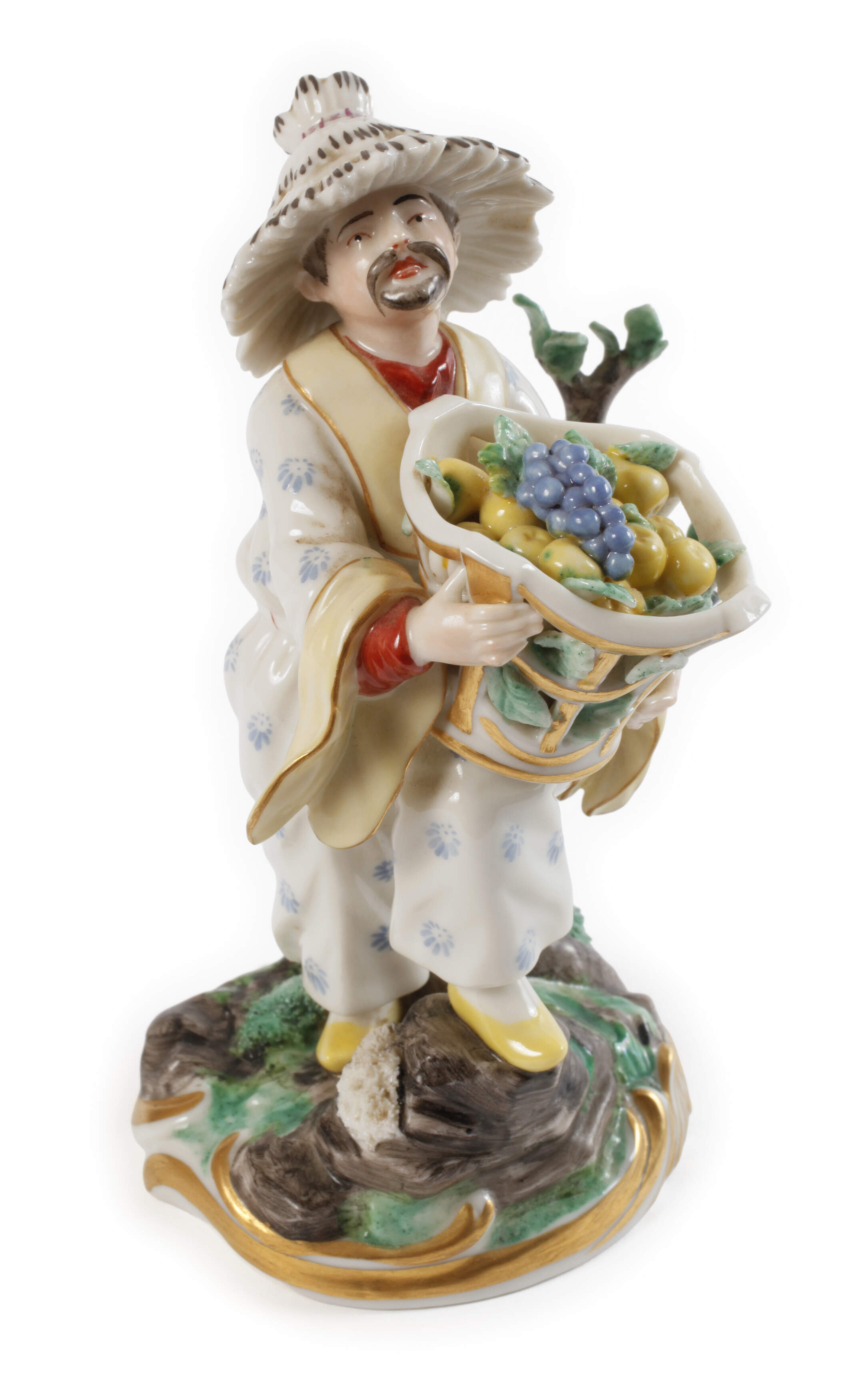 Nymphenburg/Frankenthal "Chinese mit Früchtekorb"