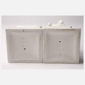 Nymphenburg Paar Putten mit "Bayerischem Wappen"