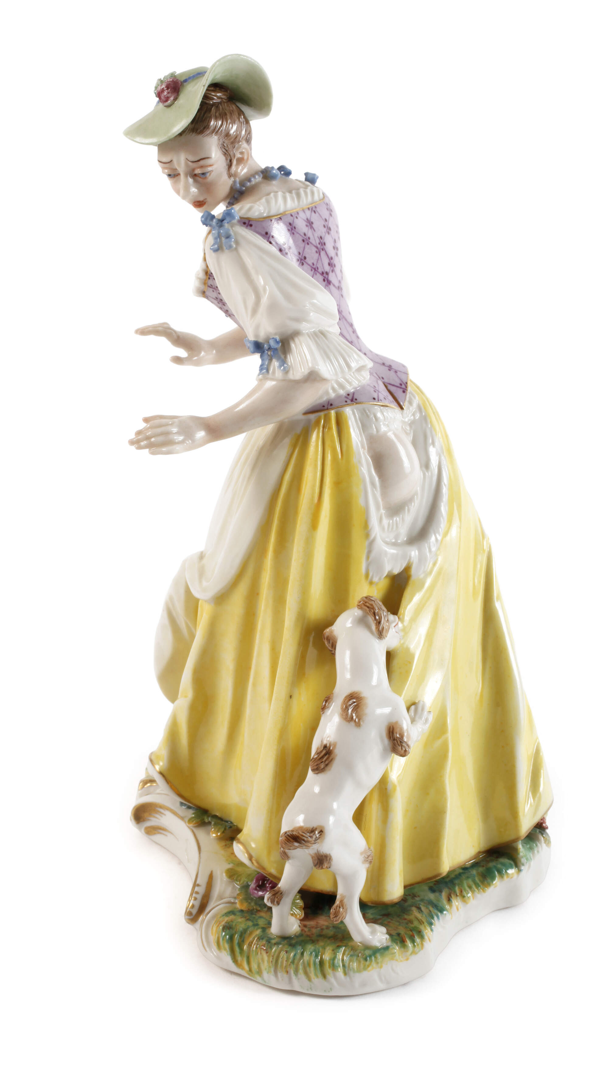 Nymphenburg „Dame mit zerrissenem Rock und Hund“