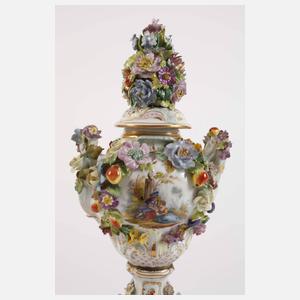 Potschappel Potpourri-Prunkvase Figurenmalerei