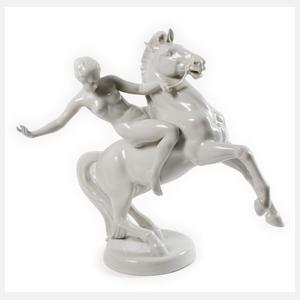 Rosenthal "Amazone zu Pferde"