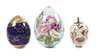Drei Ostereier Blumen- und Vogelmalerei