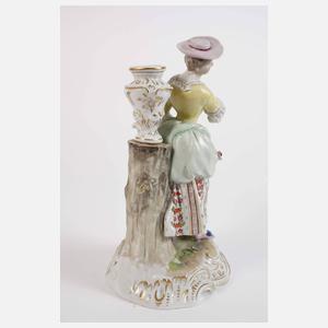 Volkstedt Leuchterpaar und Potschappel Gärtnerin