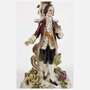 Volkstedt Leuchterpaar und Potschappel Gärtnerin