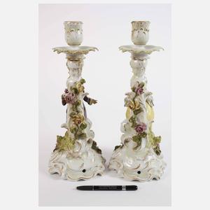 Volkstedt Leuchterpaar und Potschappel Gärtnerin