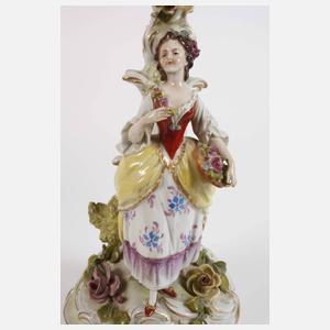 Volkstedt Leuchterpaar und Potschappel Gärtnerin