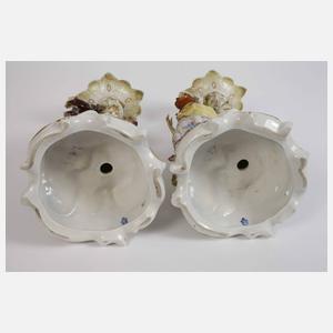 Volkstedt Leuchterpaar und Potschappel Gärtnerin