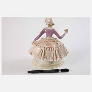 Karl Ens Volkstedt Biedermeierdame mit Rosen