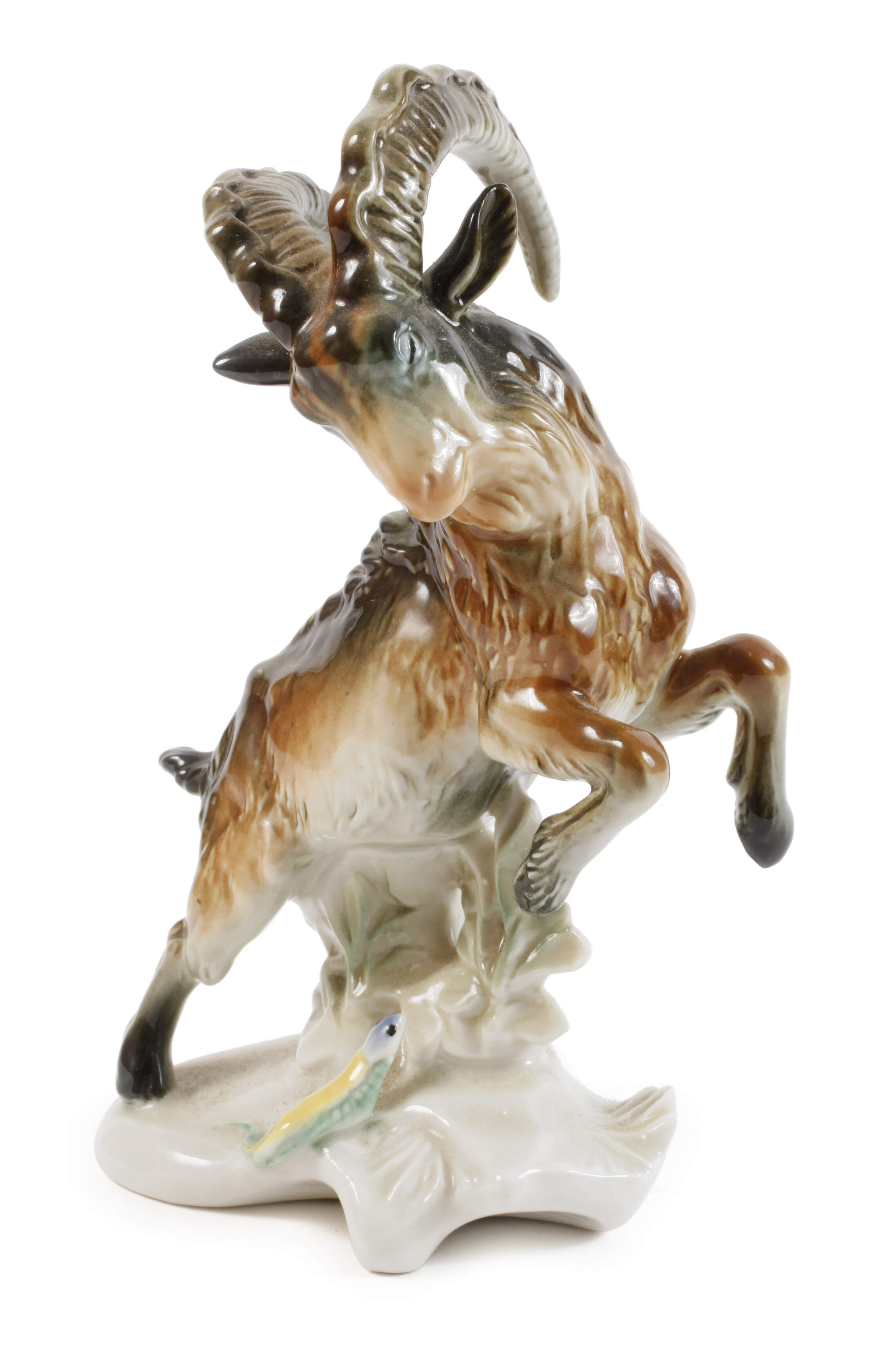 Karl Ens Volkstedt "Steinbock mit Echse"