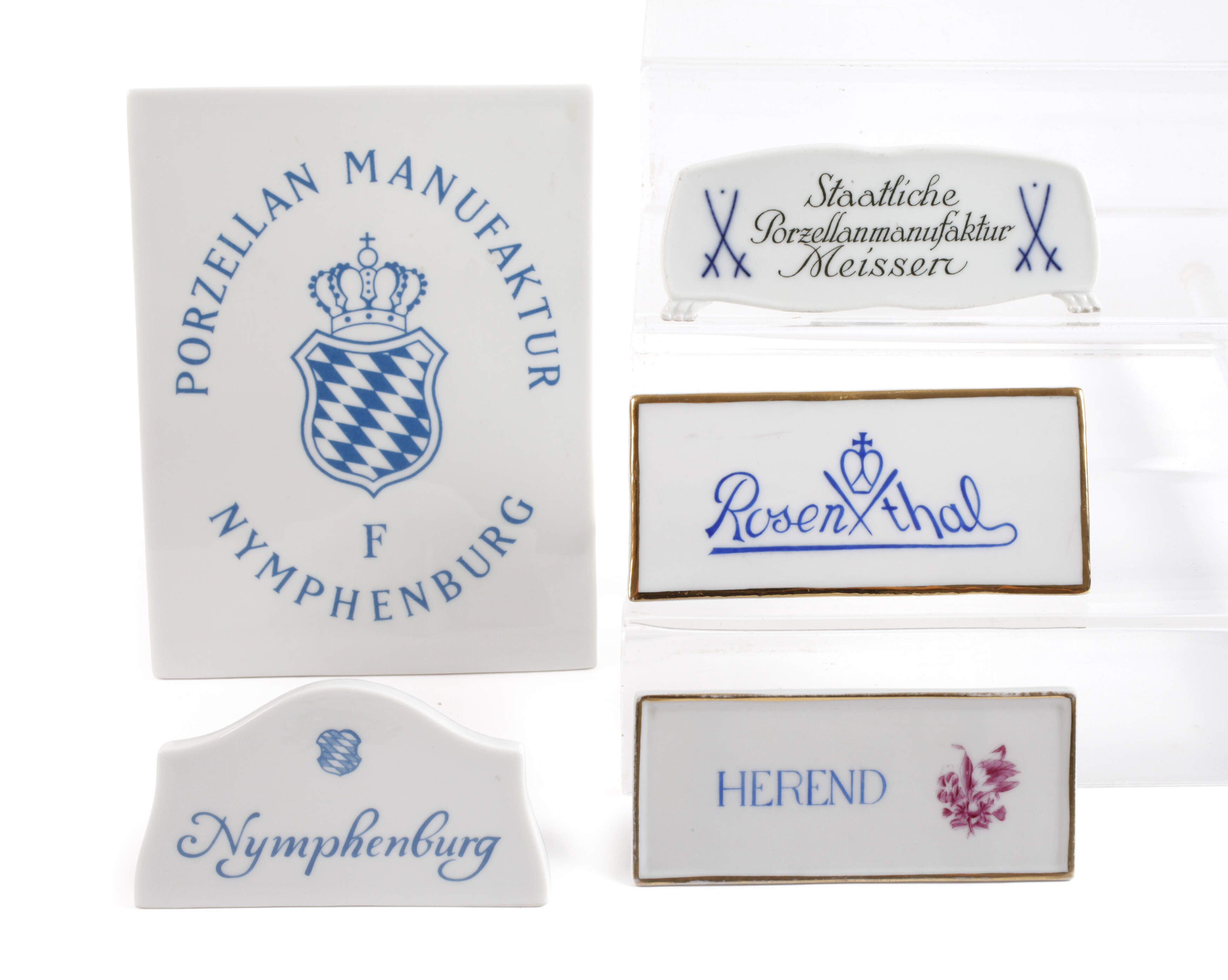 Konvolut Werbeaufsteller Porzellanmanufakturen
