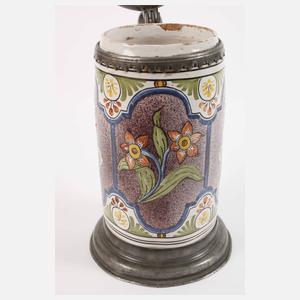 Zwei wuchtige Thüringer Fayencewalzenkrüge