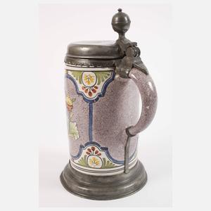 Zwei wuchtige Thüringer Fayencewalzenkrüge