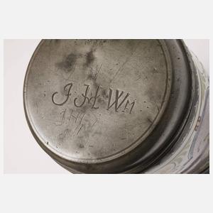 Zwei wuchtige Thüringer Fayencewalzenkrüge