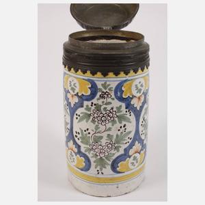 Zwei wuchtige Thüringer Fayencewalzenkrüge