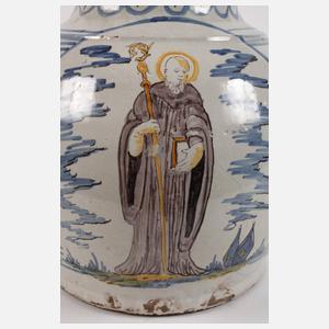 Große Majolikavase mit Bischof Neapel