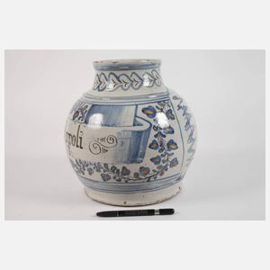 Große Majolikavase mit Bischof Neapel