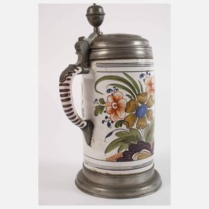 Barocker Thüringer Fayencewalzenkrug