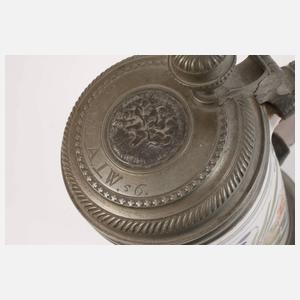 Barocker Thüringer Fayencewalzenkrug