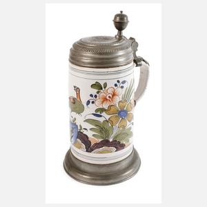 Barocker Thüringer Fayencewalzenkrug