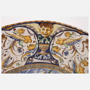 Übergroße italienische Majolikaplatte