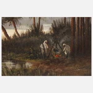 Paar orientalische Wandteller