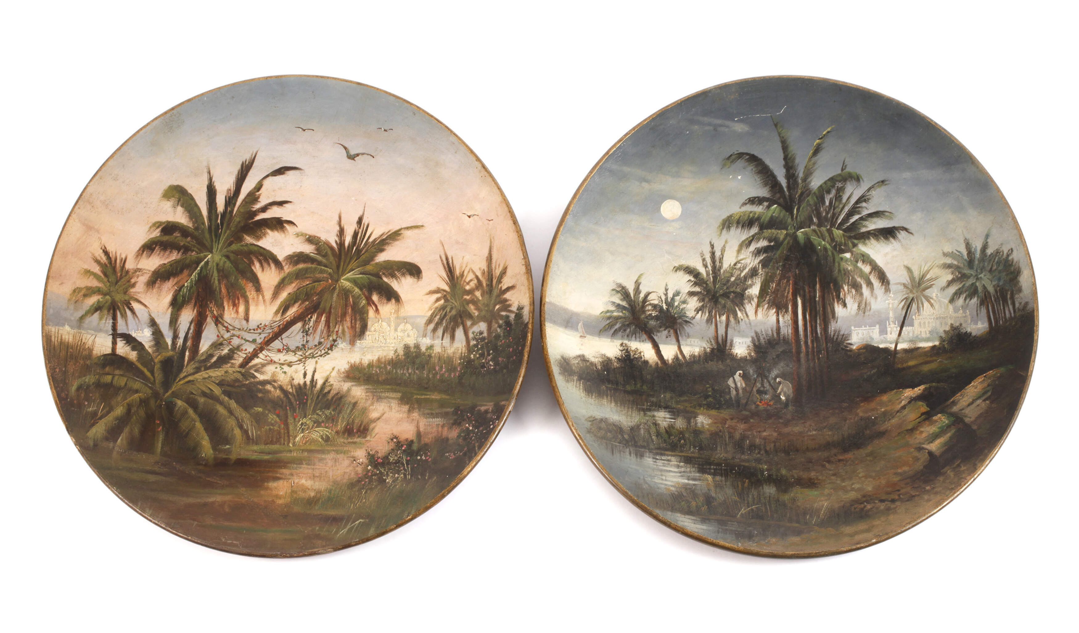 Paar orientalische Wandteller