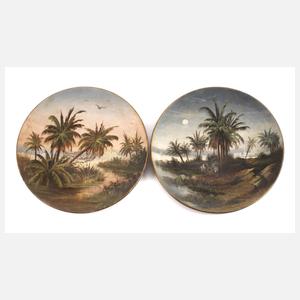 Paar orientalische Wandteller
