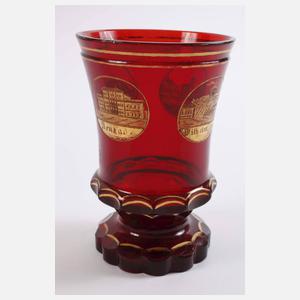 Drei Bechergläser Biedermeier Teplitz