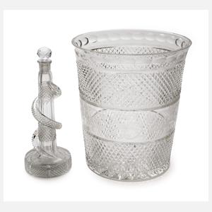 Champagnerkühler und Karaffe Bleikristall