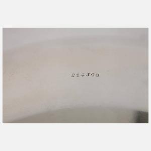 Silberschale mit Glaseinsatz