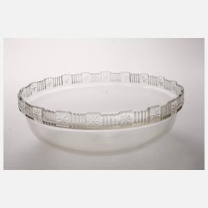 Silberschale mit Glaseinsatz