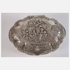 Silber üppige Schatulle im Barockstil