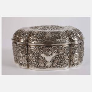 Silber üppige Schatulle im Barockstil