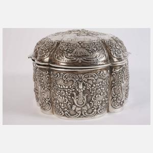 Silber üppige Schatulle im Barockstil
