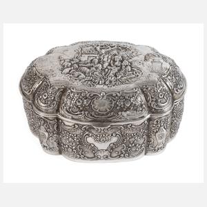 Silber üppige Schatulle im Barockstil