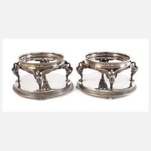 Silber Paar Weinflaschenhalter