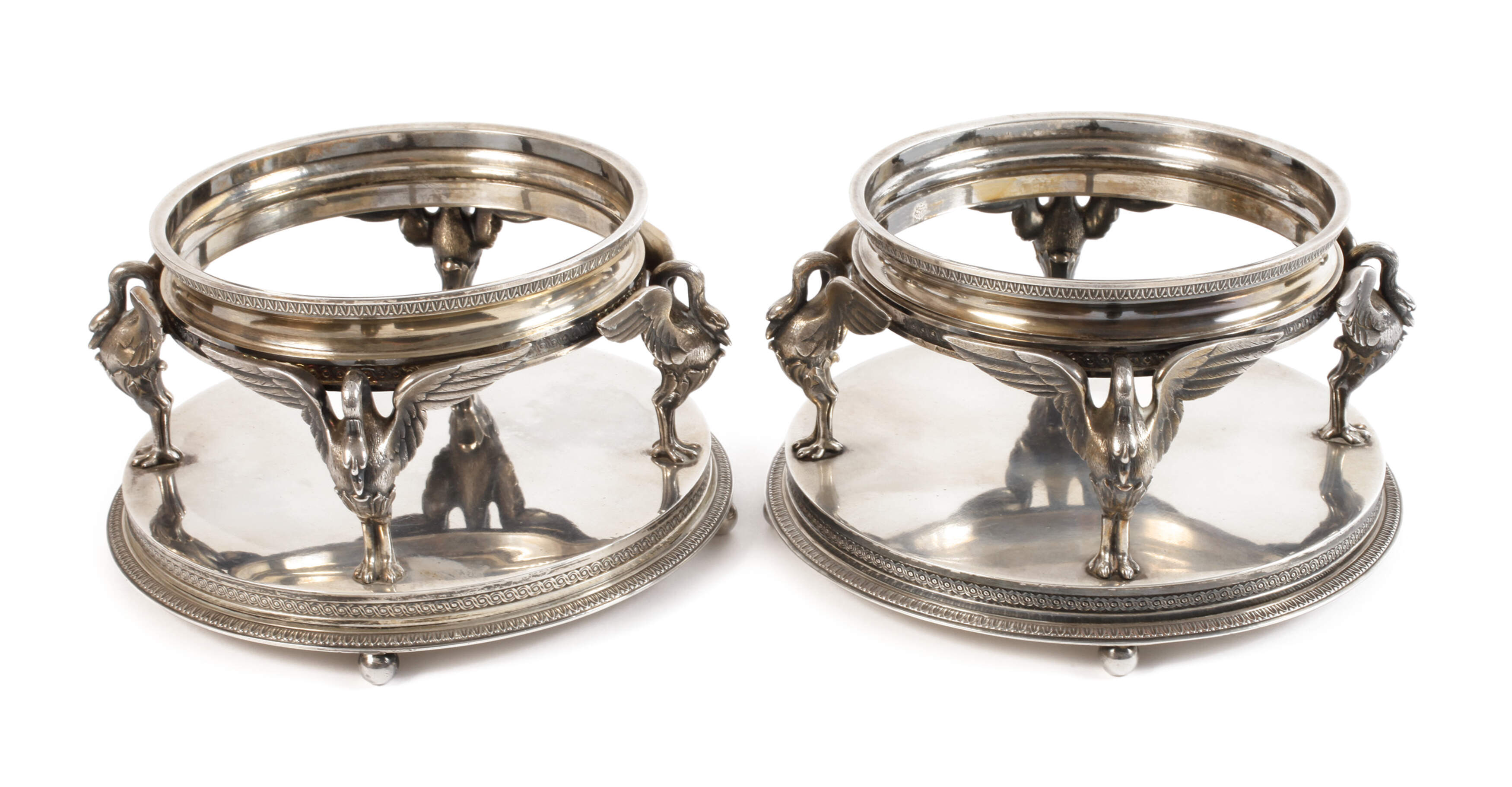 Silber Paar Weinflaschenhalter