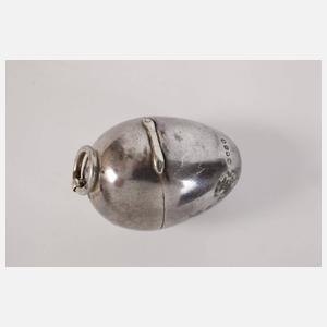 Silber-Ei mit Nähutensilien England