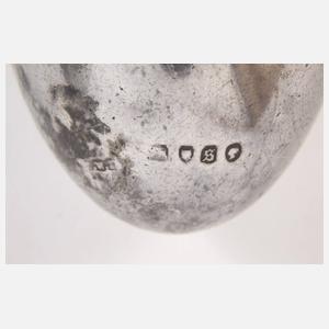 Silber-Ei mit Nähutensilien England